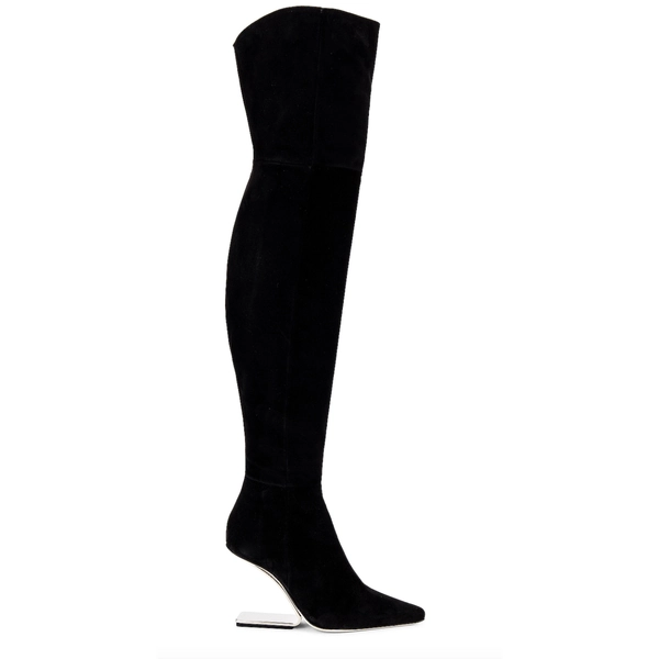Cult Gaia Yasmina Thigh High Suede Leather Women's Boots in Black SZ US 7.5
