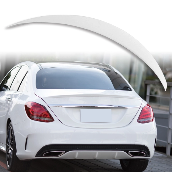 Painted ABS Rear Boot Spoiler For Mercedes Benz W205 Saloon AMG Polar White 149