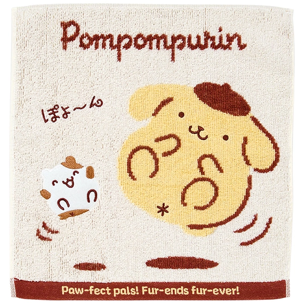 PomPomPurin Friendship Time Series Wash Towel with Trim
