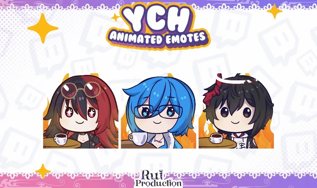 YCH Animated this is fine Emote by Rui (@ruiproduction)