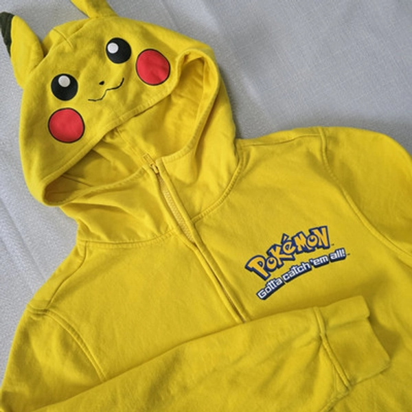 Pokemon Pikachu Yellow Full Zip Hoodie "Gotta Catch Em All" - Youth Size Small | eBay