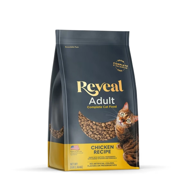 Reveal Pet Food, Natural Dry Cat Food, Chicken Recipe, 3lb Bag