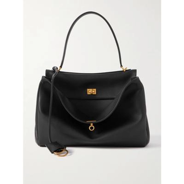 Balenciaga - Rodeo Medium Leather Shoulder Bag - Black