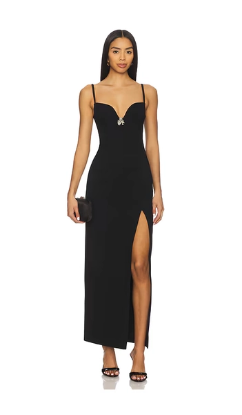Blumarine Crepe Double Dress in Black. - size 38
