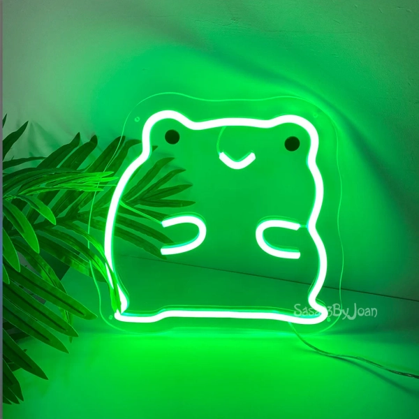 Kawaii Frog Neon Sign: Children's Room Art Decor - Etsy