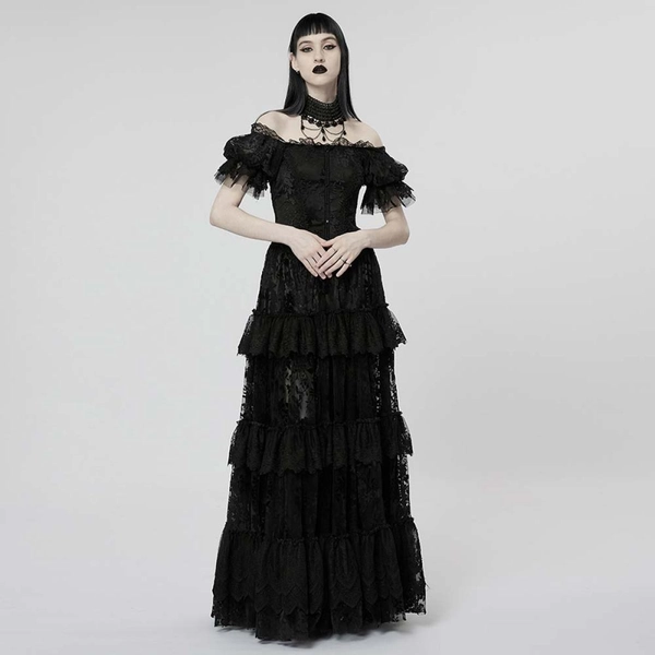 Eleanor's Desire Floor Length Dress - Black
