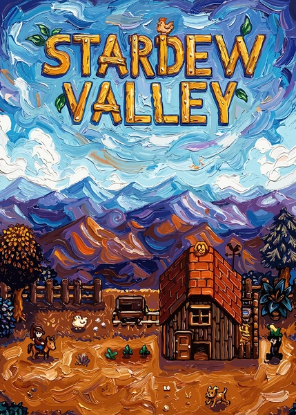 'Stardew Valley Painting' Poster, picture, metal print, paint by Papa Giana | Displate