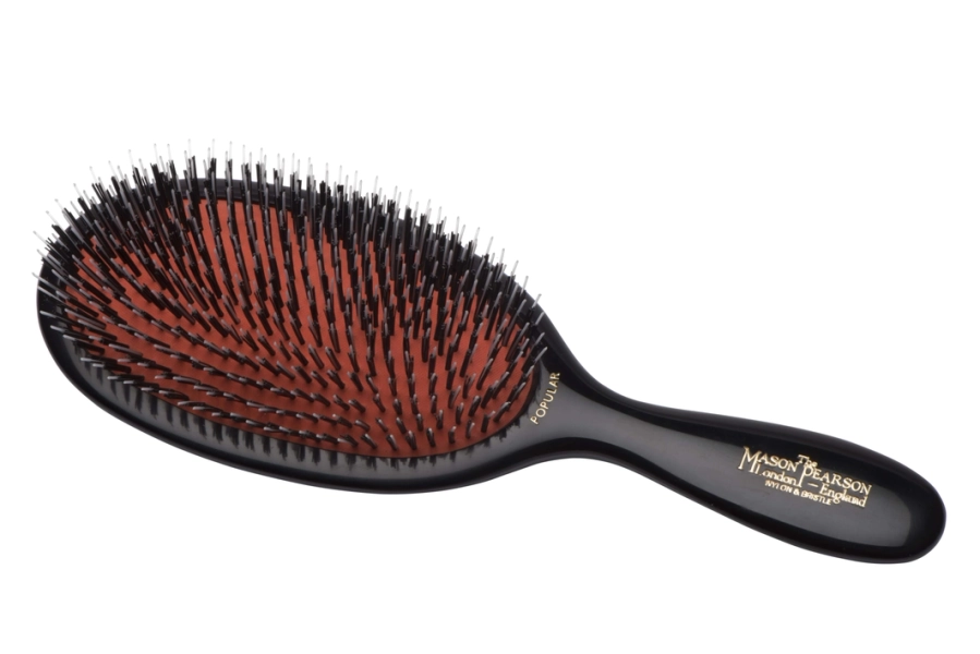 Mason Pearson Popular Bristle & Nylon Hairbrush in Dark Ruby