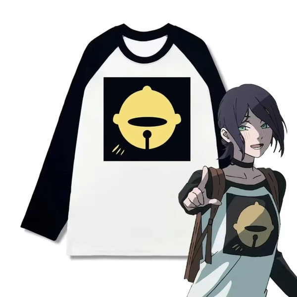 Anime Reze T-shirt à manches longues Cosplay surdimensionné Vintage tronçonneuse hommes femmes vêtements japonais Manga T-shirt vêtements Harajuku Y2k haut