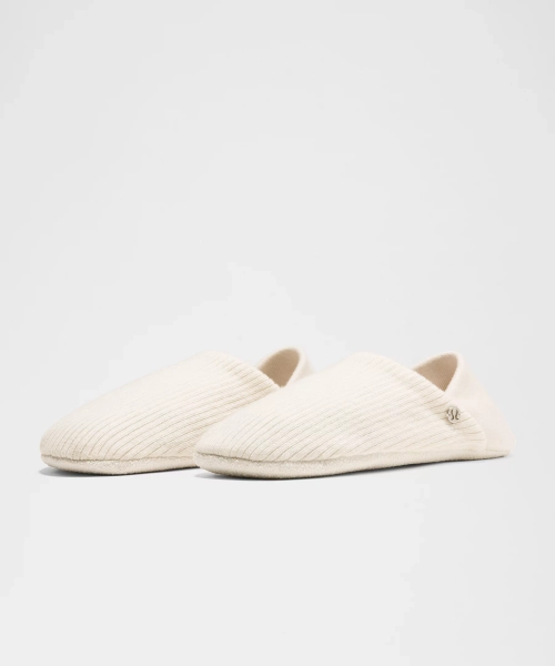 Women's Cashmere and Wool Slippers - Angel Wing - L