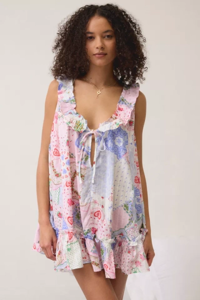 Out From Under Lover Letters Ruffle Trim Babydoll Sleep Dress
