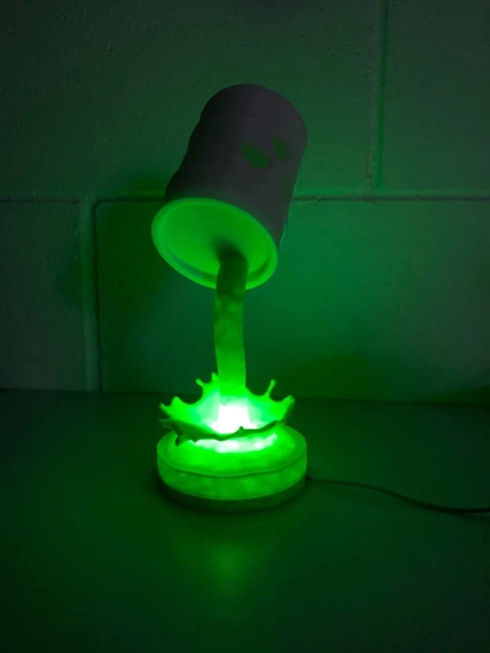 Toxic Barrel LED Lamp, Nuclear Waste Decor, Gamer Room Light