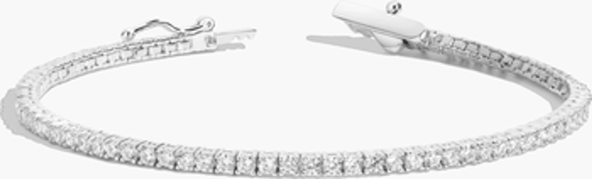 Lab Grown 3ct White Sapphire Tennis Bracelet