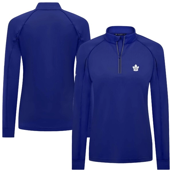 Toronto Maple Leafs Levelwear Women's Kinetic Insignia Core Raglan Quarter-Zip Top - Blue