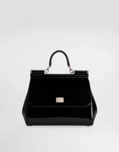Large Sicily handbag in polished calfskin D&G