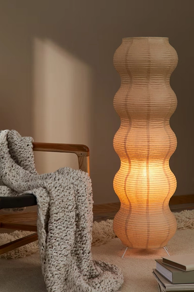 Rice paper floor lamp - Light beige