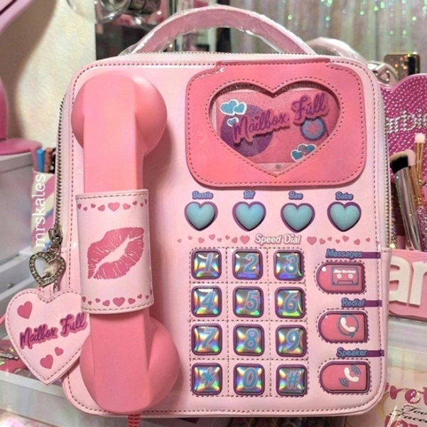 Sugar Thrillz x Dolls Kill Pink Phone Novelty Crossbody Bag
