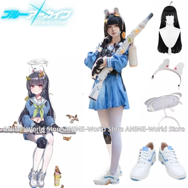 Blue Archive Miyu Cosplay Costume Set with Wig