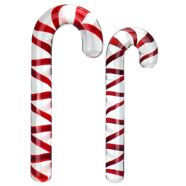 Candy cane glass toy