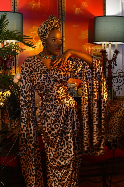Leopard "Super Selene" Dressing Gown