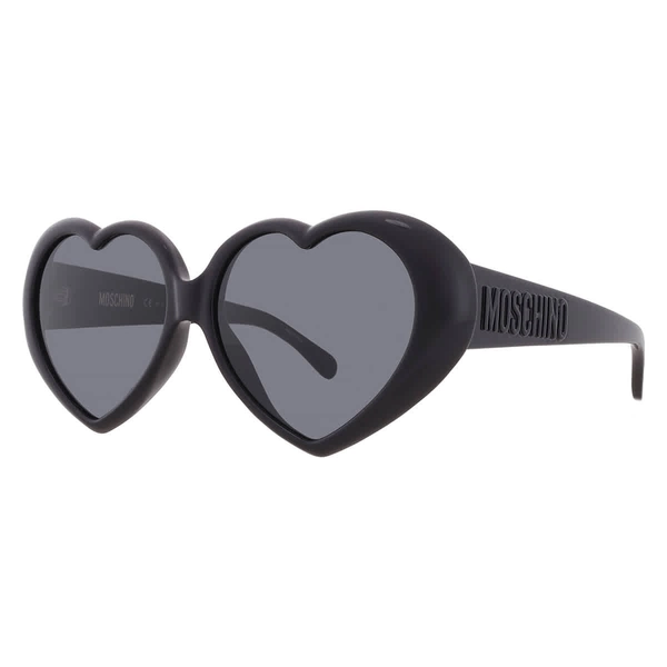Moschino Grey Irregular Ladies Sunglasses MOS128/S 0807/IR 56 MOS128/S 0807/IR