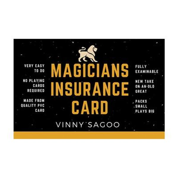 Magicians Insurance Card by Vinny Sagoo (Neo Magic)