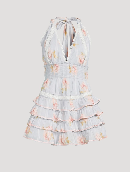 Kerch Halter Dress In Floral Print