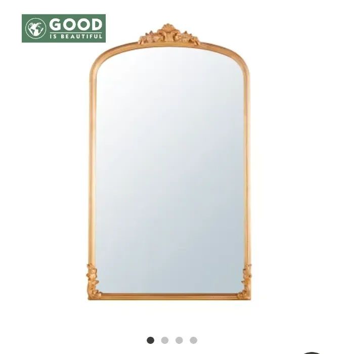 Omera - Large gold-plated mirror with aged effect