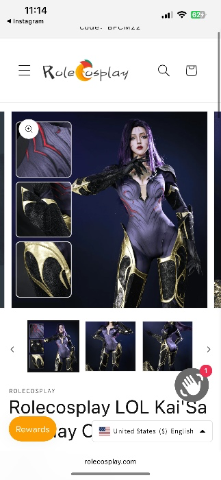 Rolecosplay LOL Kai'Sa Cosplay Costume | Ships in early January / Full Set / S/M