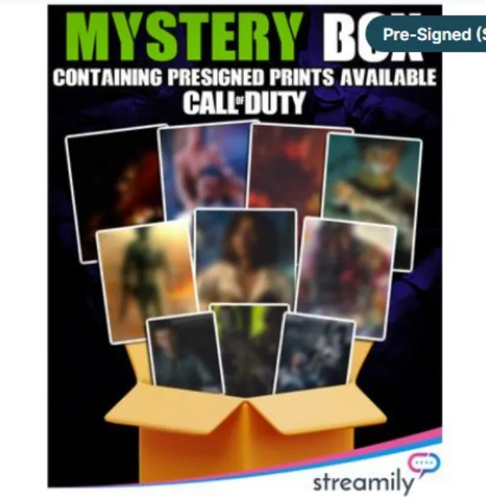 Streamily - 3 Autographs - Call of Duty Mystery Box