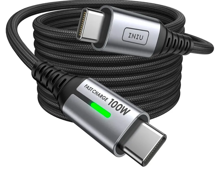 INIU USB C Cable, 2m 100W Fast Charging USB C to Type C Cable | Nylon Braided, Type C Data Cord for iPhone 17 16 Pro Max, Laptops, MacBook, iPad Air, Samsung S25 Ultra, Tablets, Xiaomi etc : Amazon.ie: Electronics