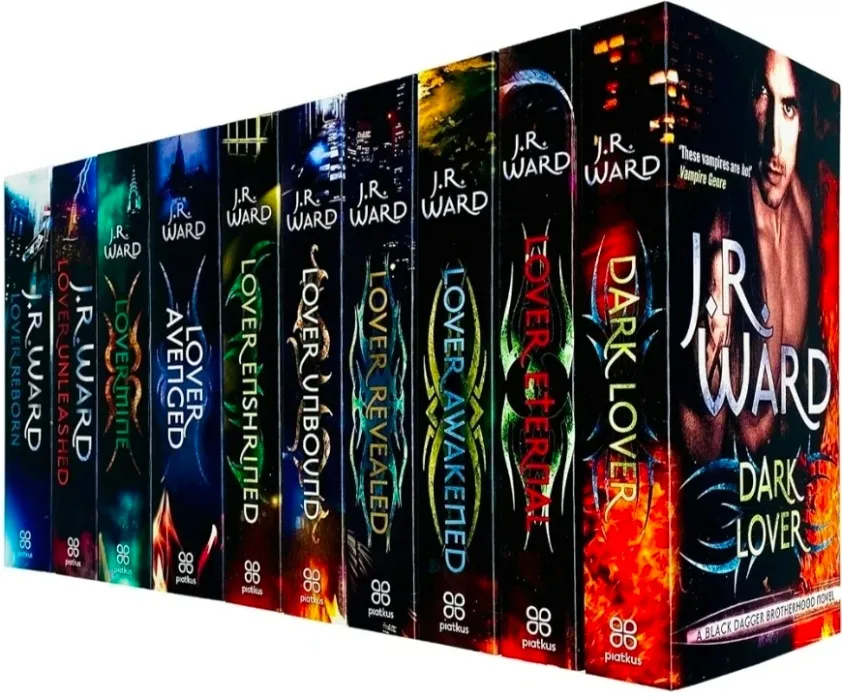 Black Dagger Brotherhood World Series Books 1 - 10 Collection Set by J.R. Ward (Dark Lover, Eternal, Awakened, Revealed, Unbound, Enshrined, Avenged, Mine, Unleashed & Reborn) 