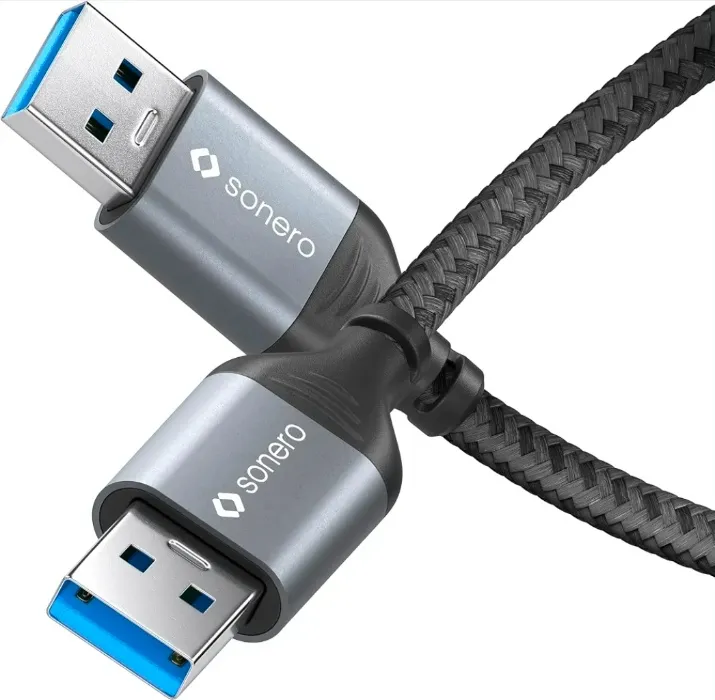 Sonero® USB-A to USB-A Data Cable, Connection Cable, USB Cable Type A, USB 3.0, 5GB/s, Space Grey/Black, 0.50 m | USB A cable for fast data transmission, robust design in space grey for versatile connections : Amazon.ie: Electronics