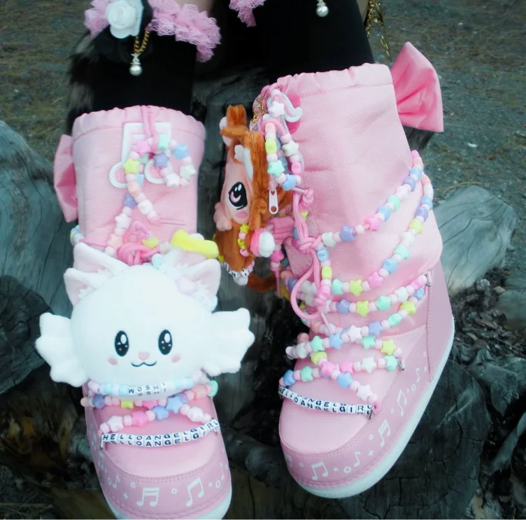 Hello angel girl Kandi moon boots