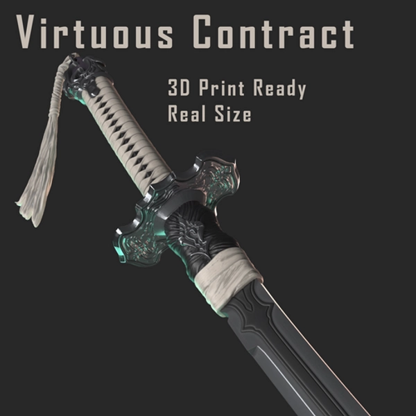 2B sword virtuous contract 3D print file