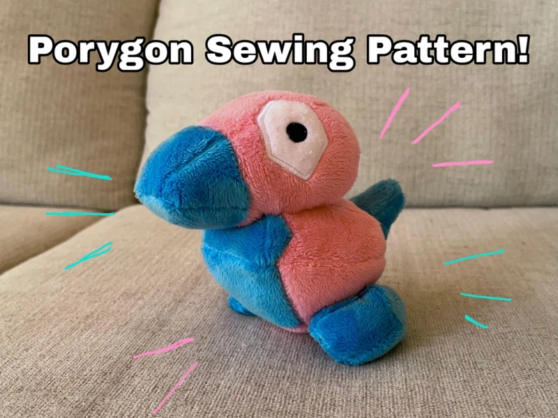 Porygon Plush Sewing Pattern - Etsy Canada