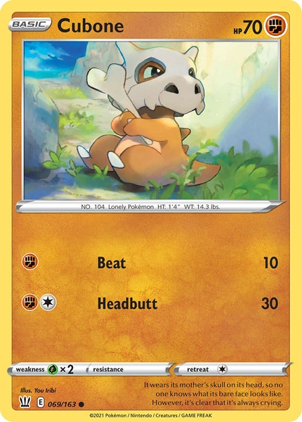 Cubone · Battle Styles (BST) #069 ‹ PkmnCards