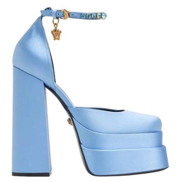 Versace Medusa Aevitas Satin Platform Pumps