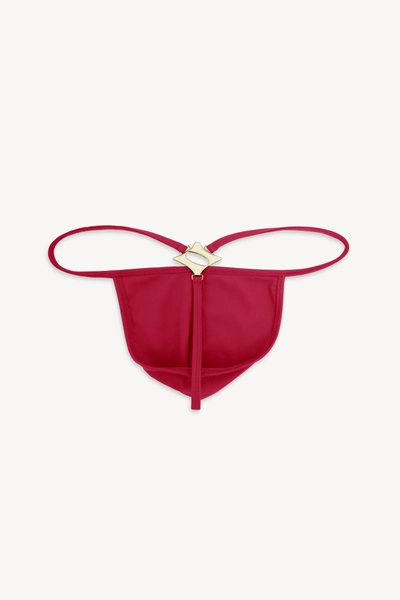 BUCKLE THONG - MAROON