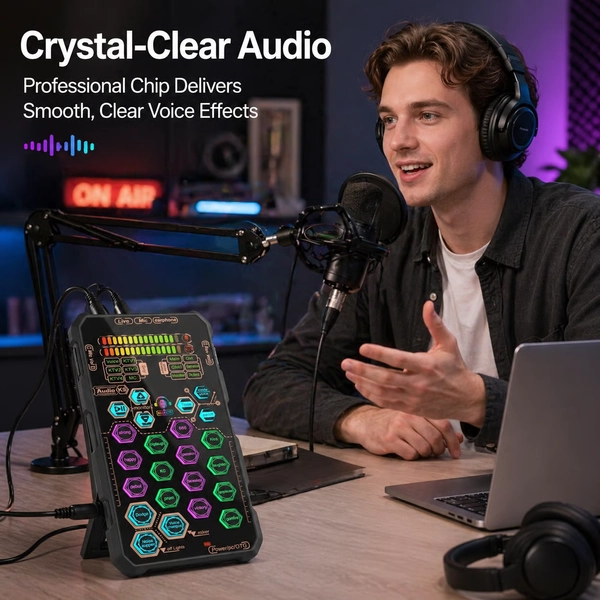 🎤Live Sound Card – Portable Voice Changer - Buy 1 Set