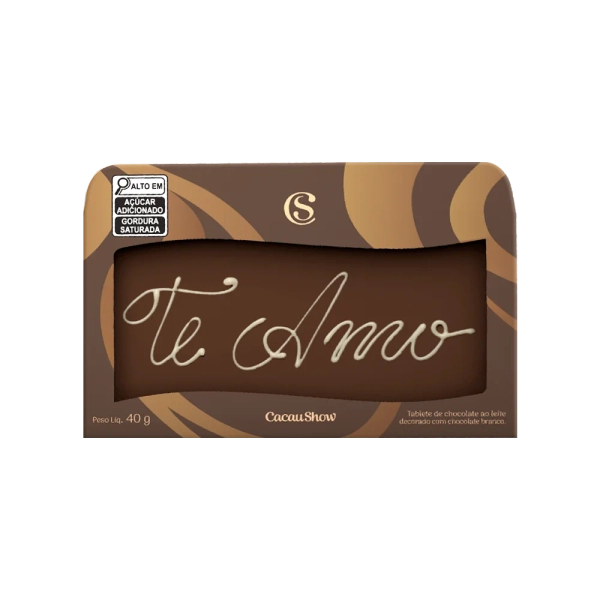 Tablete ao Leite Chocoarte Te Amo 40g