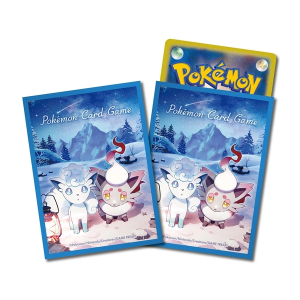 Pokemon Card Sleeves Snowy Gathering 64pcs Deck Shield Pokemon Center Exclusive