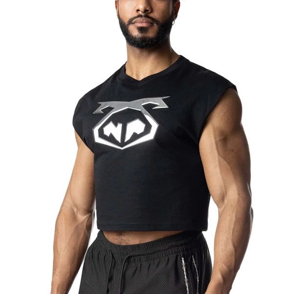 Nasty Pig Chrome Crop Top - Black