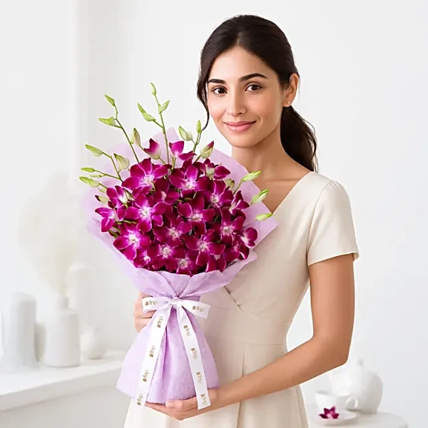 Buy/Send Enchanting Orchids Bouquets Online- FNP