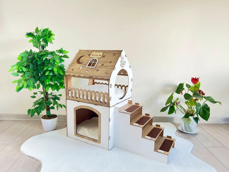 Wooden Rabbit House, Two Storey Rabbit Castle, Modern Rabbit Furniture, Bunny House, Wooden Pet House, Rabbit Bed, Economical Bunny House - Etsy Canada