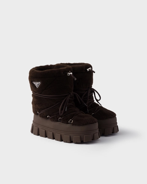 Shearling après ski booties