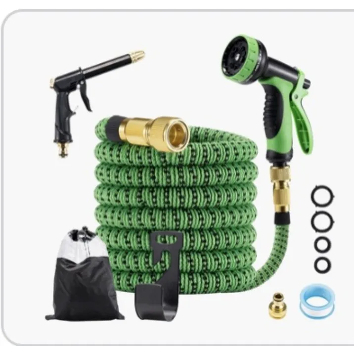 100ft Garden Hose 30m Water Hose, with 8 Function Spray Nozzle