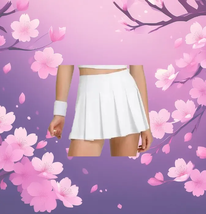 White Pleated Mini Skirt