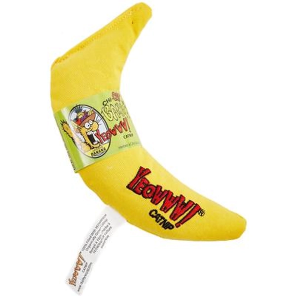 Yeowww! Catnip Yellow Banana Cat Toy, 3 count