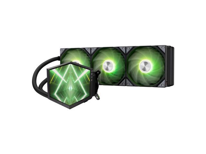 TRYX Stage 360 ARGB 360mm AIO Dual 4.0'' Screen 720x720 Resolution AIO Cooler 360mm Three Display Modes Customizable Asetek 7th Gen V2 280w TDP with